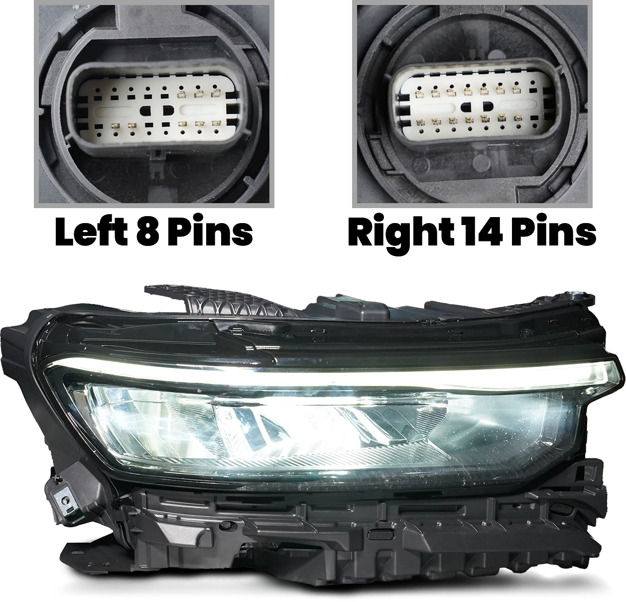 Full LED Headlight Right Side for Jeep Grand Cherokee L (2021–2024)