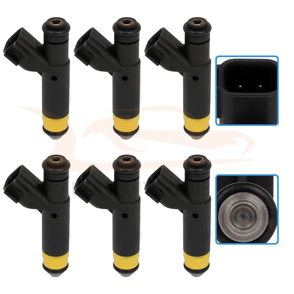 Set of 6 Fuel Injectors for Ford F-150, Mustang (2000–2003)