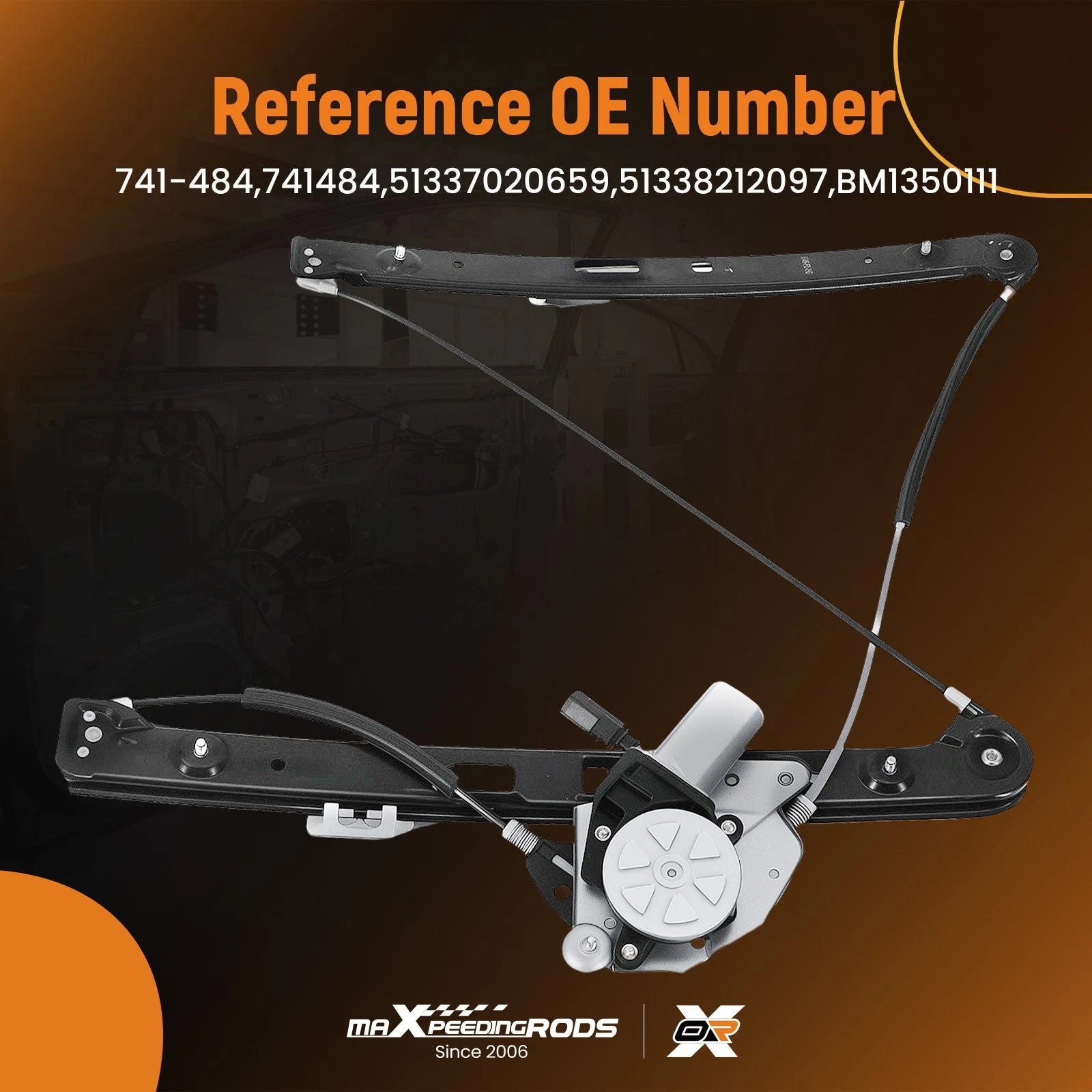 Front Left Window Regulator with Motor for BMW E46 320i 323i 325i 328i 330i (1999-2005)