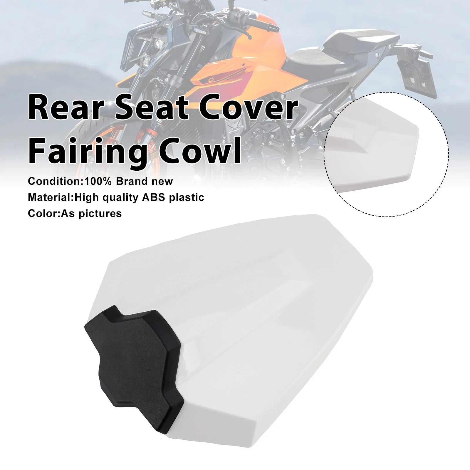 Rear Pillion Seat Cover Fairing Cowl for Duke 990 (2024–2025) White
