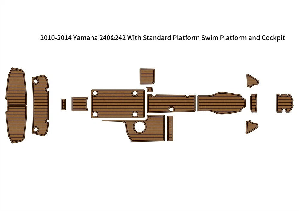 EVA Teak Floor Pad for Yamaha 240 242 (2010–2014)