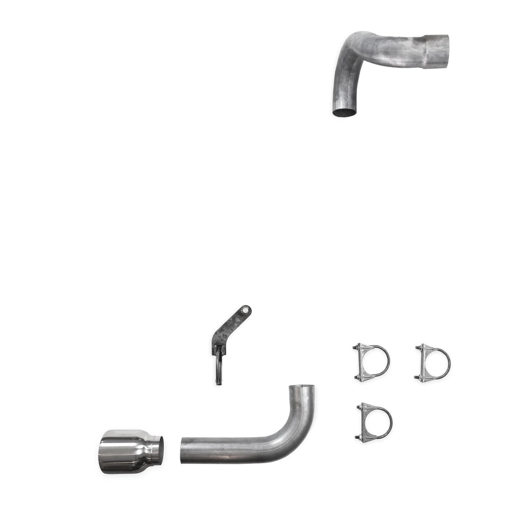 2.5" Single Exhaust Kit for Jeep Wrangler (2018–2025) - Double Wall Polished T