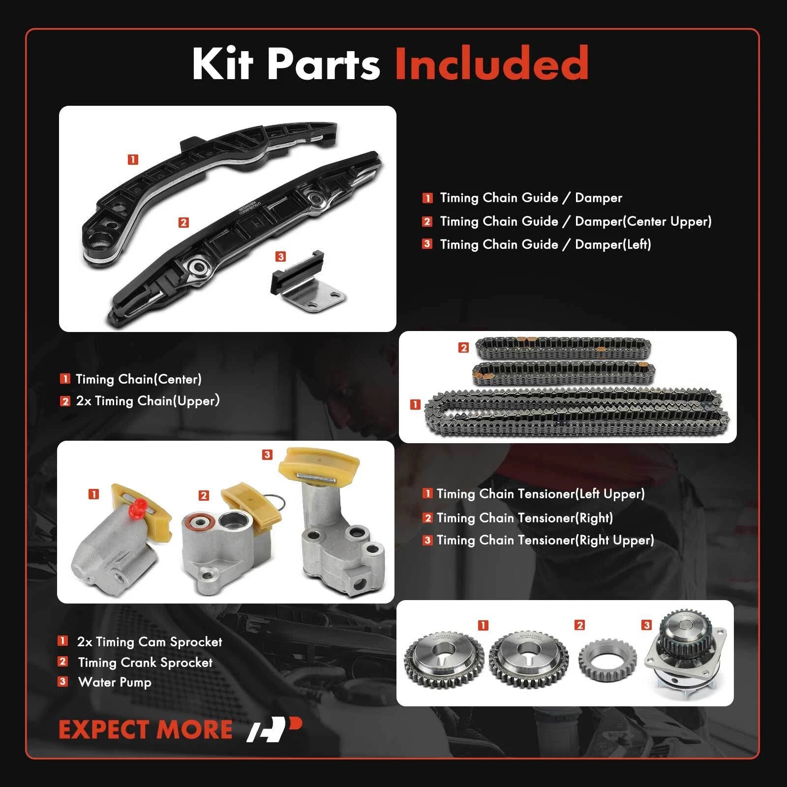 Timing Belt & Water Pump Kit for Nissan Altima (2007–2014) Murano (2009–2014)