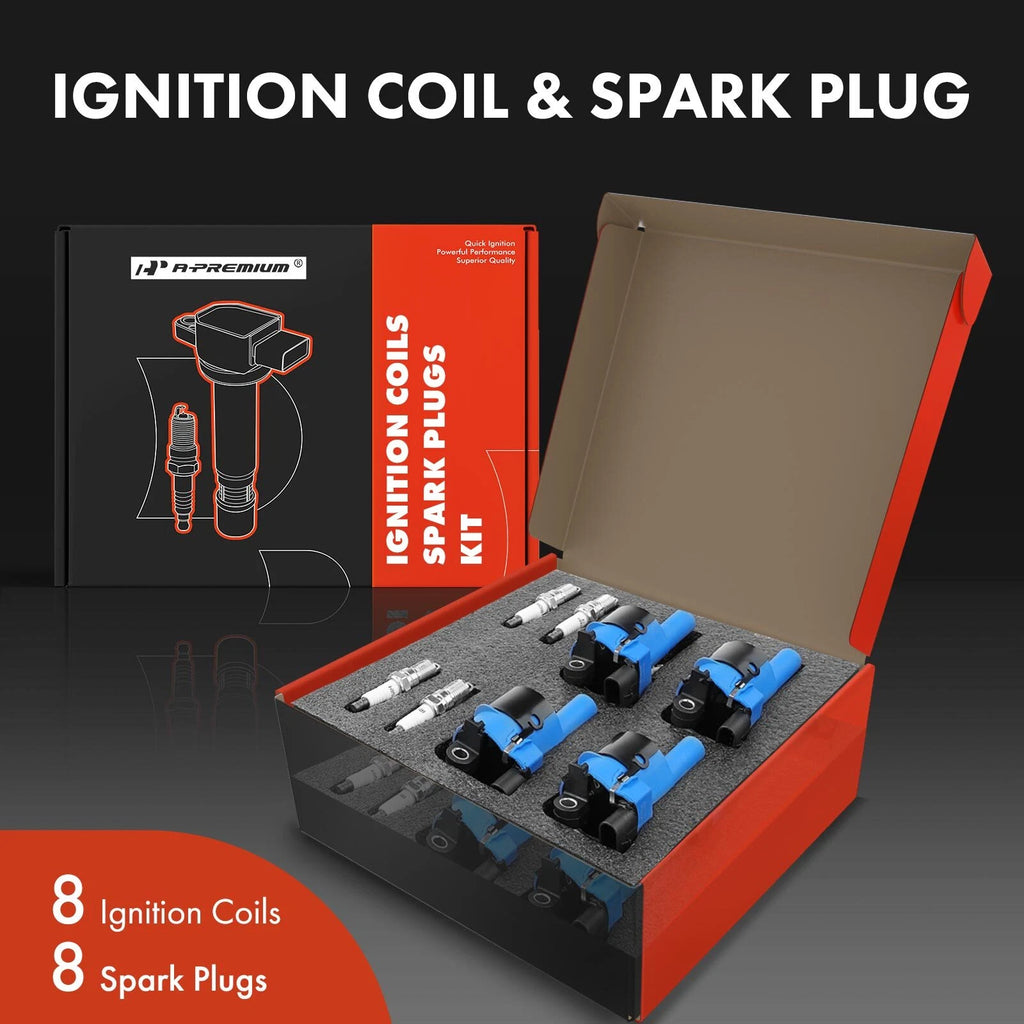 8x Ignition Coil & Iridium Spark Plug for GMC Sierra Yukon (2014-2019)