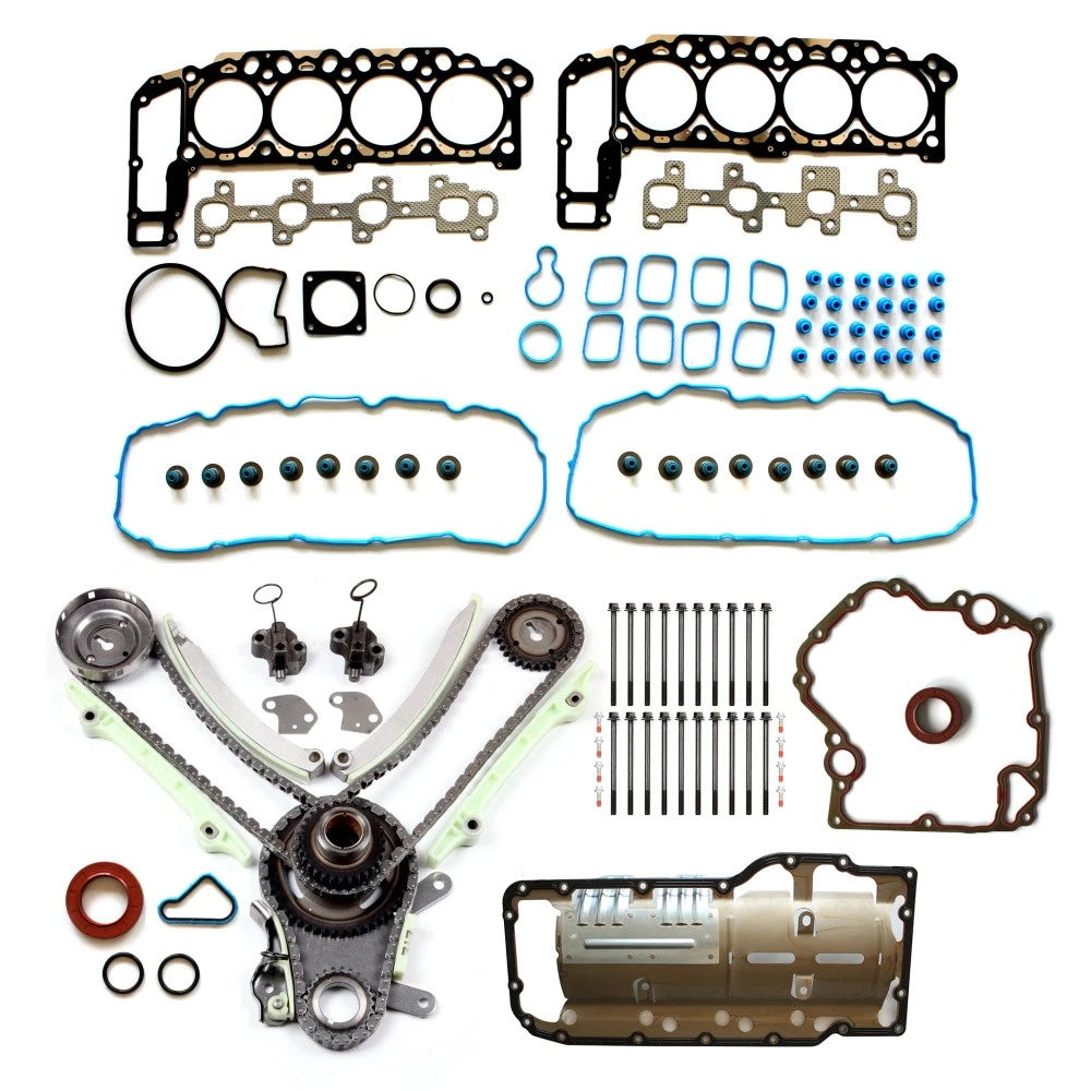 Timing Cover Gasket & Timing Chain Kit with Head Bolts for Dodge Ram 1500 (2002)