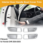 Interior Door Handle Bowl Cover Trim for Honda CHR (2024–2025) Silver Tone