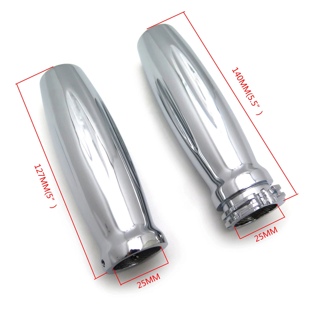 1" Billet Aluminum Hand Grips for Harley Street Bob/Honda Shadow 1100 Aero