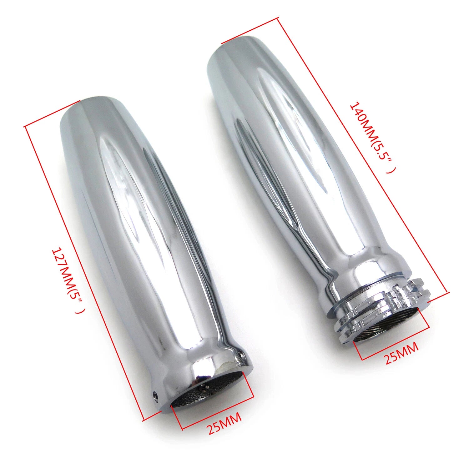 1" Billet Aluminum Hand Grips for Harley Street Bob/Honda Shadow 1100 Aero