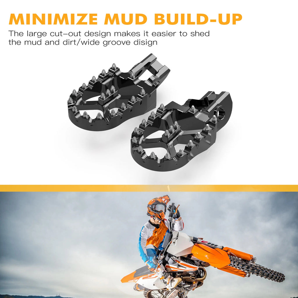 Wide Foot Pegs for KTM 250 300 350 450 SX XC EXC TPI (2017–2022)