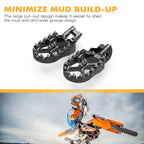 Wide Foot Pegs for KTM 250 300 350 450 SX XC EXC TPI (2017–2022)