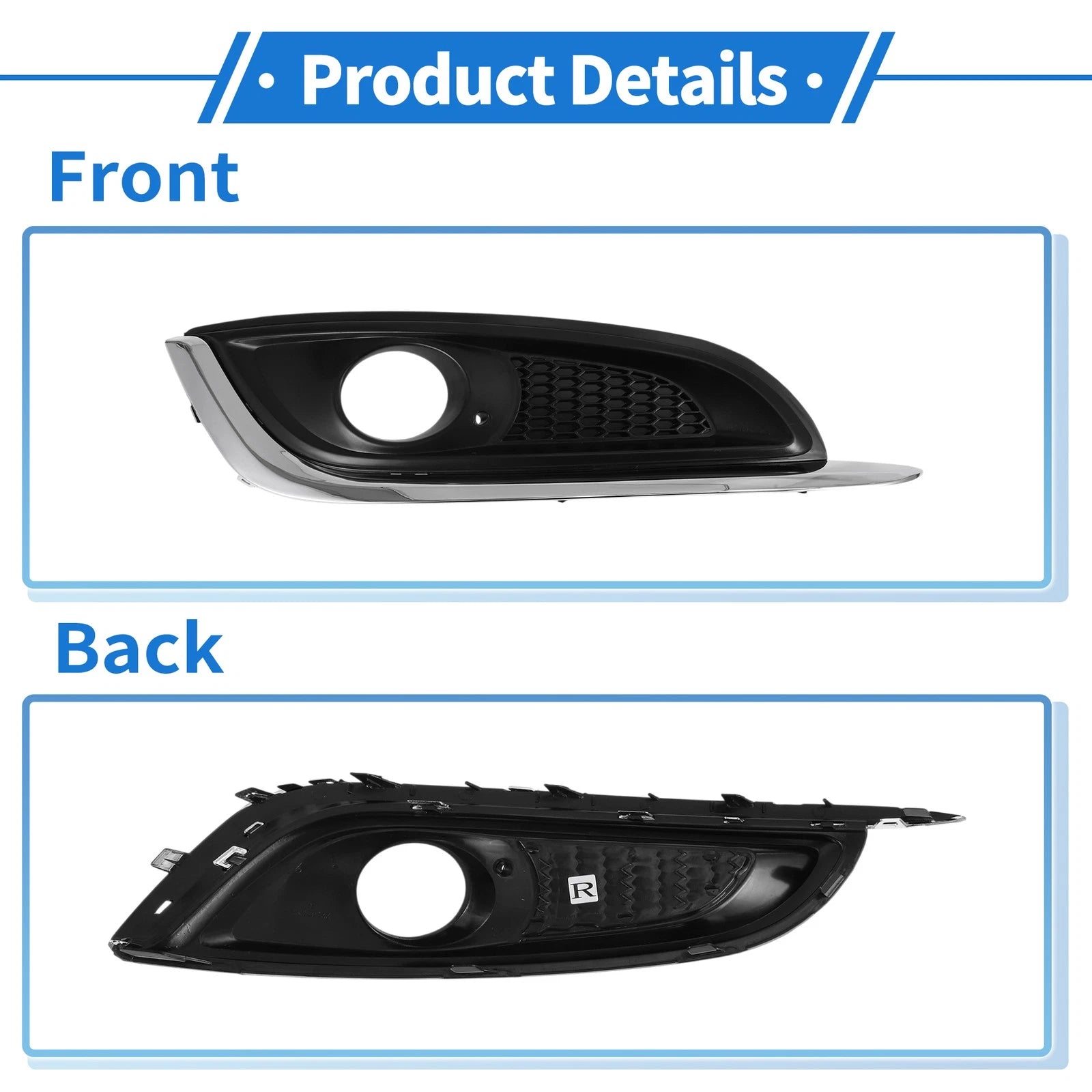 1 Pc Fog Light Grill for Buick Regal (2014–2017) No. 23144350