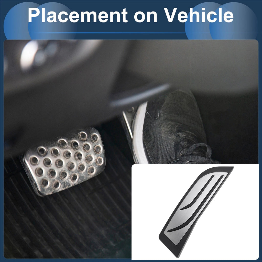 1 Pc Footrest Pedal Cover for BMW 2 Series (2014–2019) Silver Tone