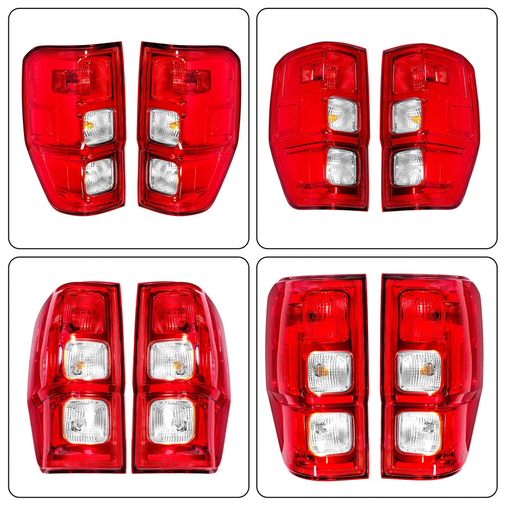 Chrome Halogen Tail Lights for Ford Ranger XL (2019–2022) Left+Right Set