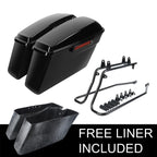 Saddlebag Black Latch Conversion Bracket for Harley Softail Fatboy (1984–2017)
