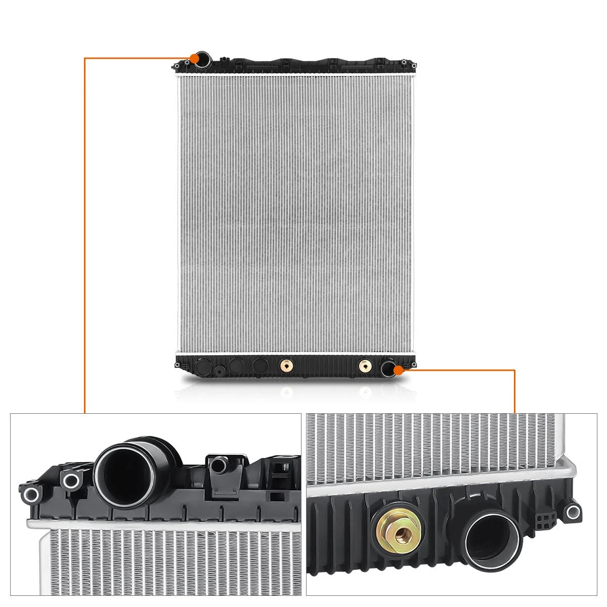 Aluminum Core 2-Row Radiator for Volvo VNX VNM VNL/Mack Vision Granite (2008–2018)