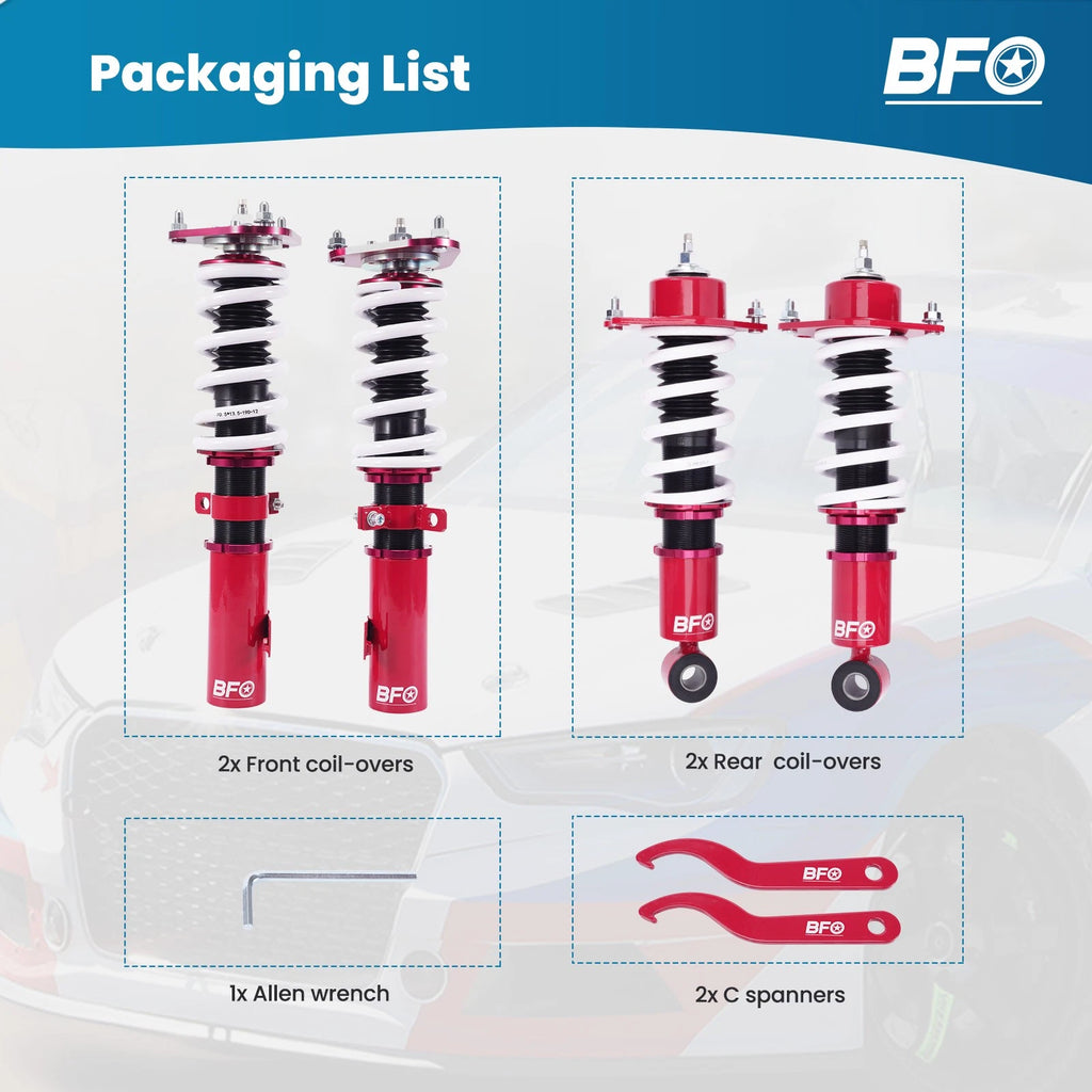 Coilover 24-Way Damping Suspension Lowering Kit for Toyota Corolla (2003–2008)
