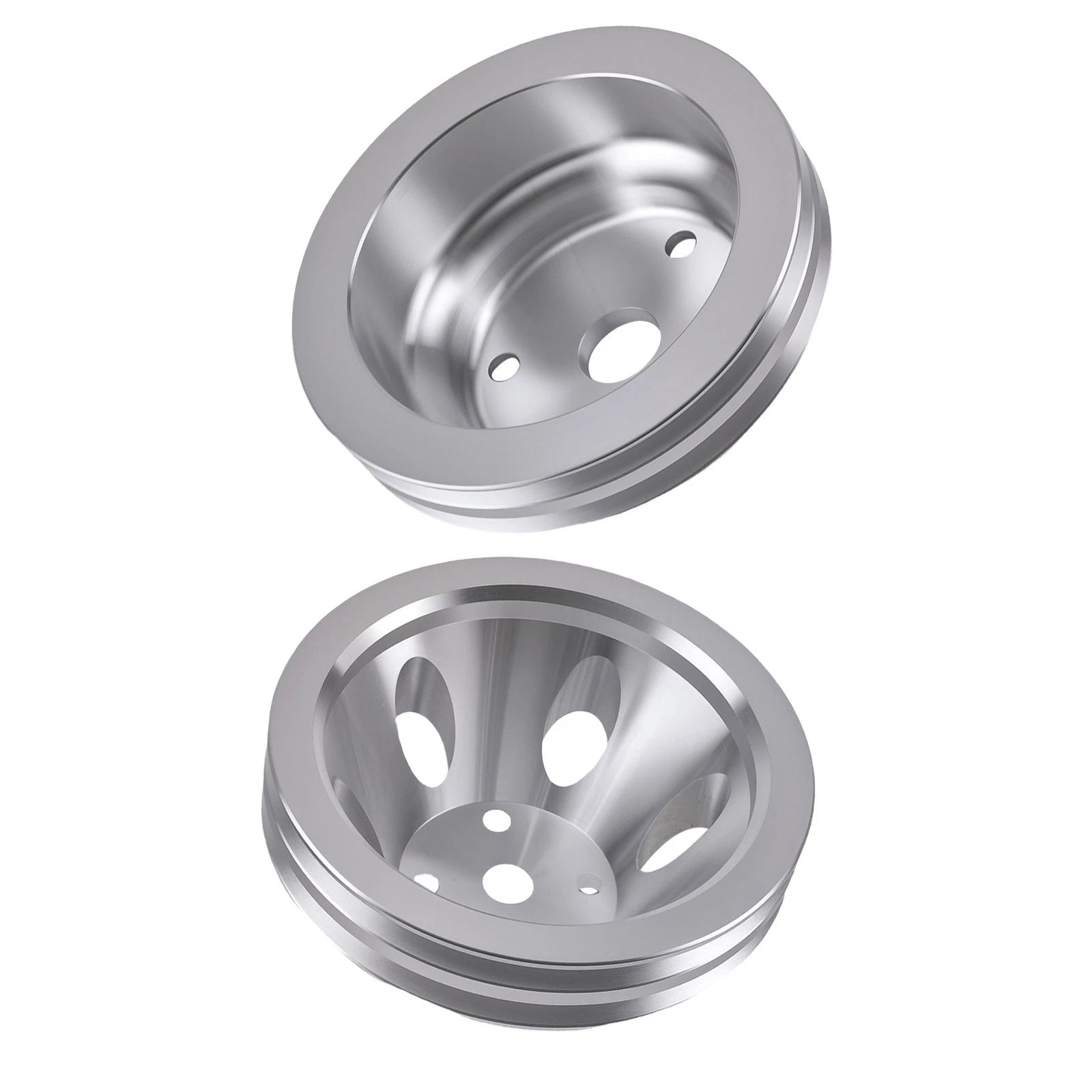 Double Groove V-Belt Crankshaft Pulley for Chevy SBC 265-400 (1969–1986)