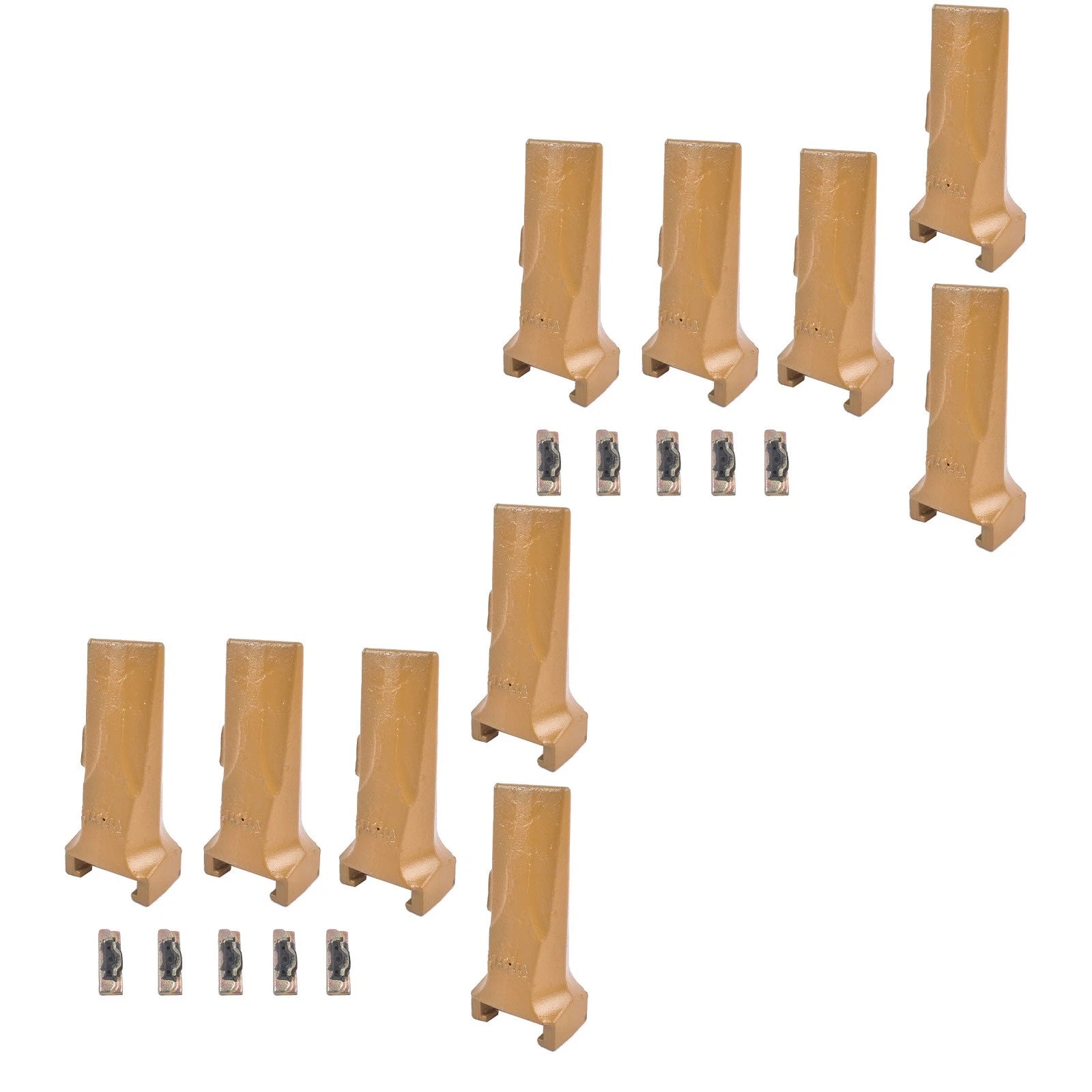 Set of 10 Bucket Teeth for Backhoe Loader (Compatible with V17SYL)