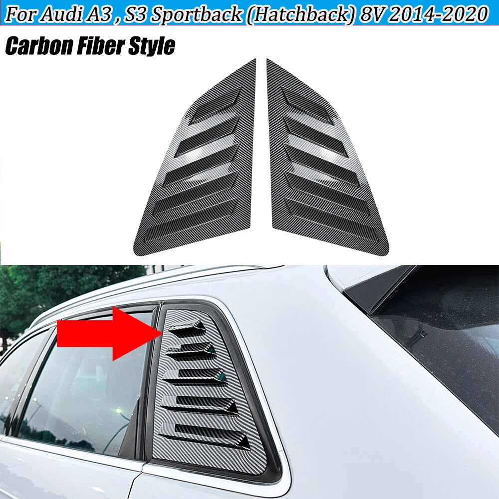 Rear Side Vent Quarter Window Louver Scoop for Audi A3 S3 8V (2014–2020)