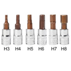 Set of 6 Hex Screwdriver Bits H3-H8 for Workshop Equipment