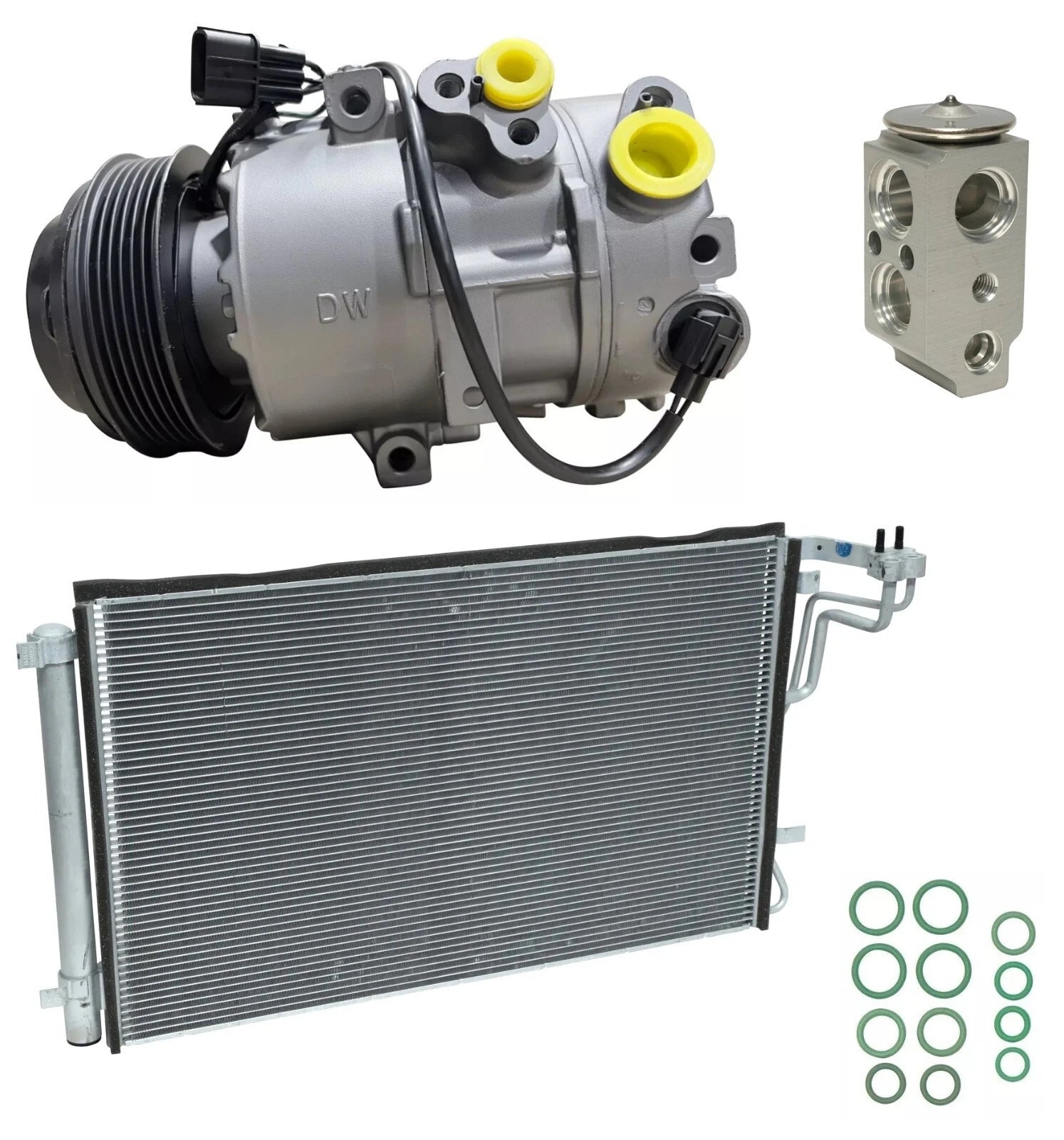 AC Compressor Kit With Condenser for Hyundai Kona 2.0L (2019–2020)