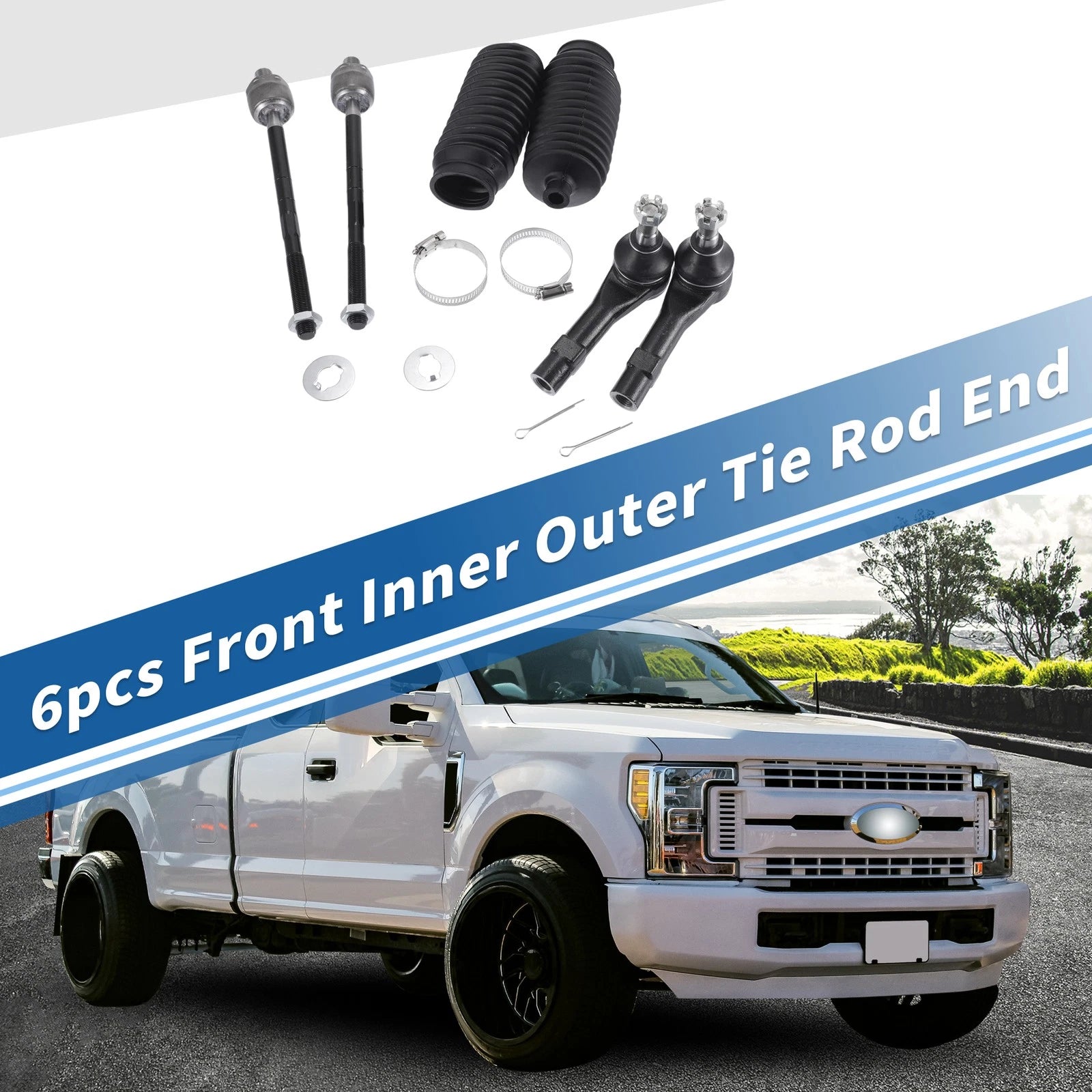 6pcs Tie Rod End Links Kit for Ford Ranger (No. ES3461/EV317)