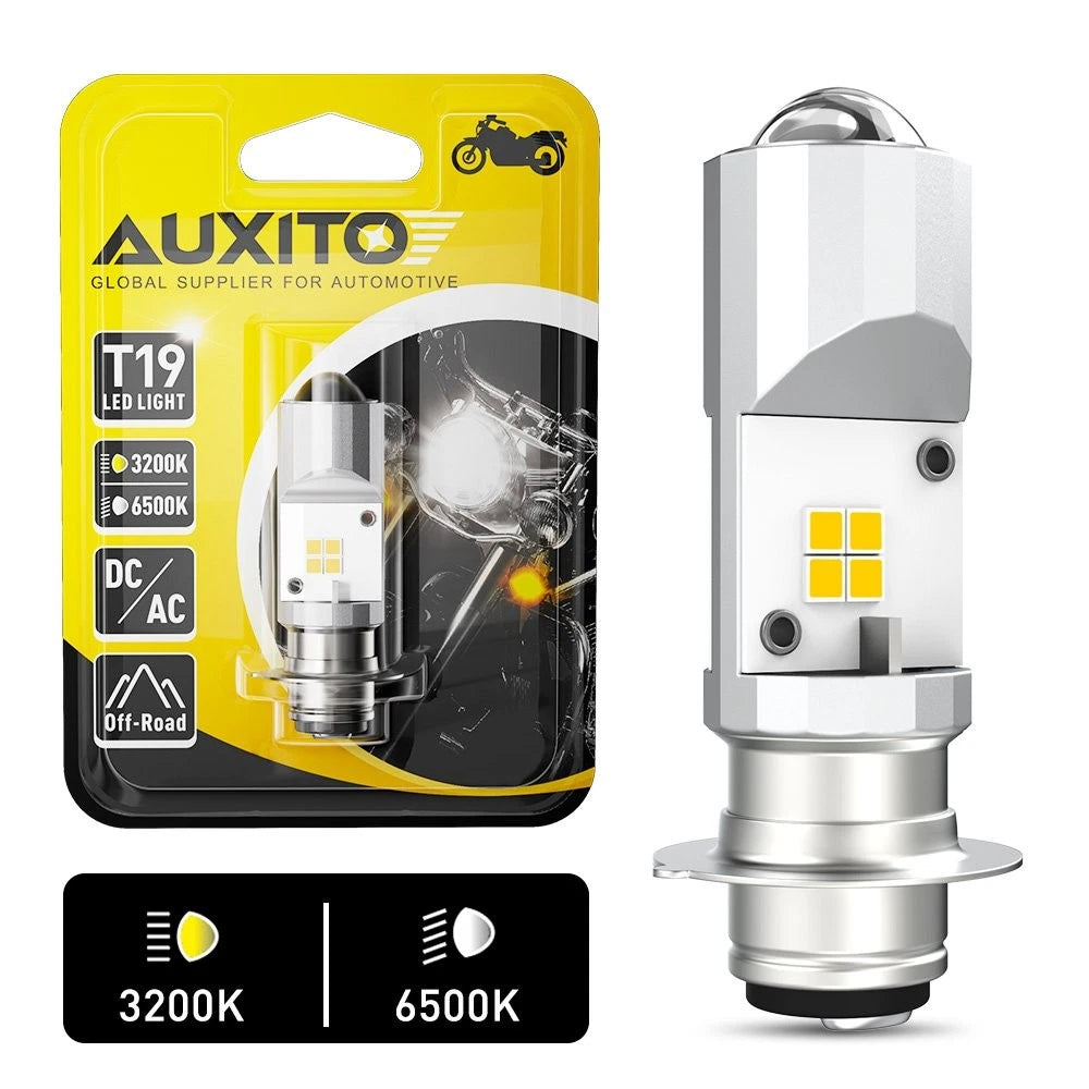 2X LED Headlight Bulbs for WY1 P15D P15D-25-1 H6M T19 Motorcycle 12V