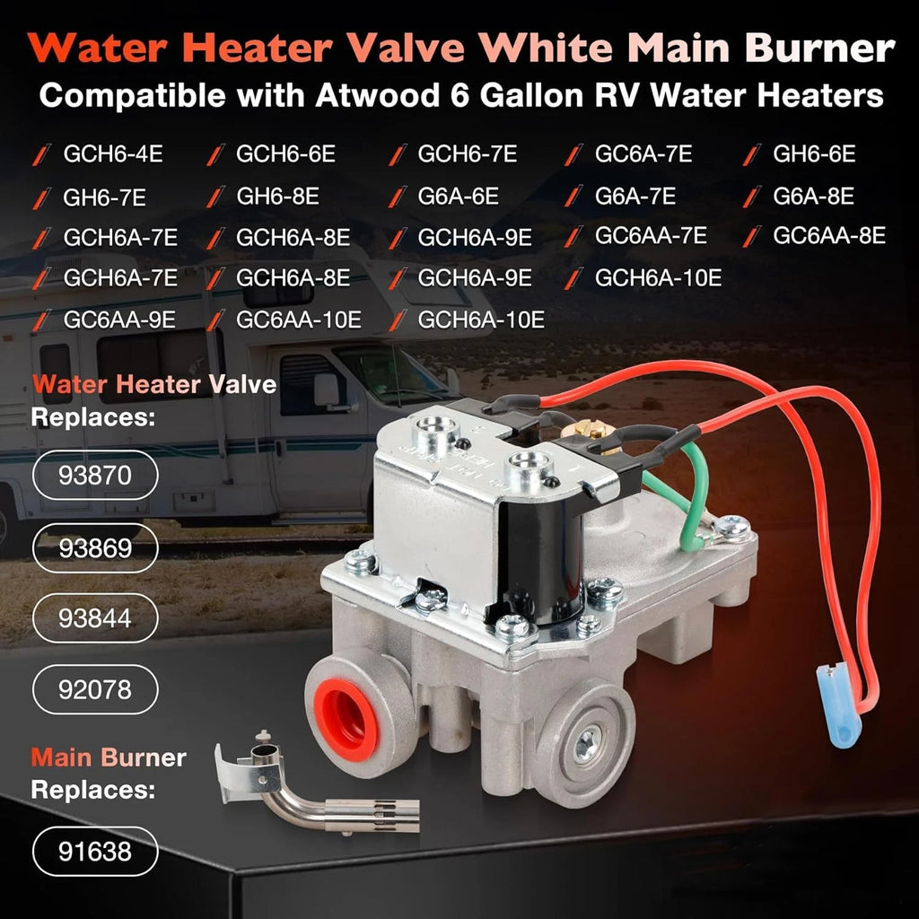 Gas Valve for Atwood RV Water Heater (6 Gallon)