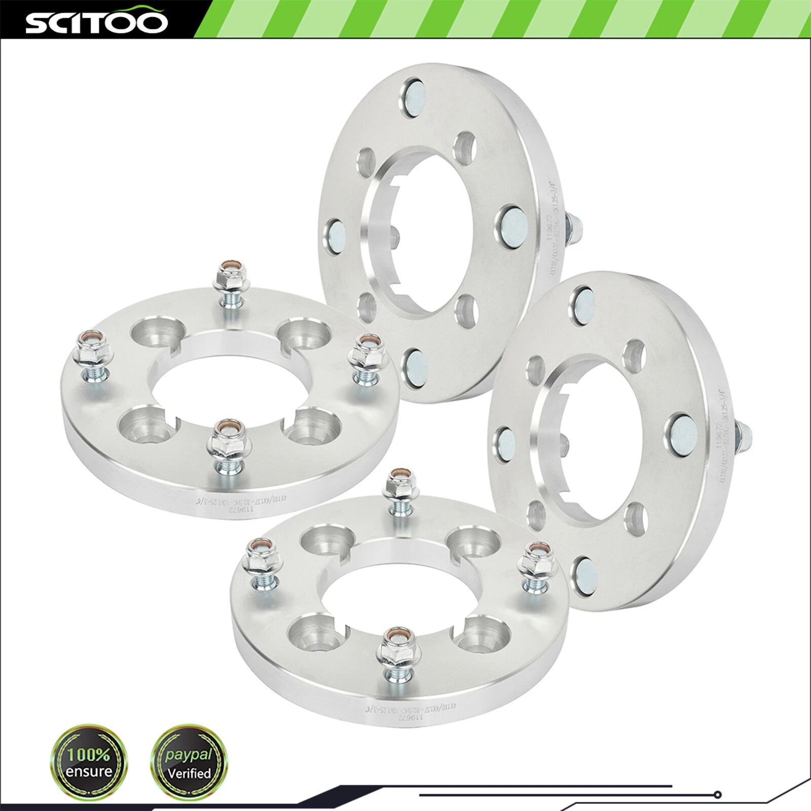 4X 4x110 to 4x137 Wheel Spacers 10x1.25 for Honda Foreman 500 Rancher 300 (2000–2023)