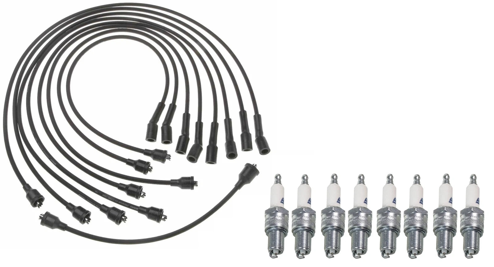 Set of 8 Rapidfire ACDelco Spark Plugs & Ignition Wire Set for Chevy 6.5 V8