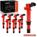 8x Red Ignition Coil for Jeep Grand Cherokee (1999–2007) Dodge Ram 1500 (1999–2007)