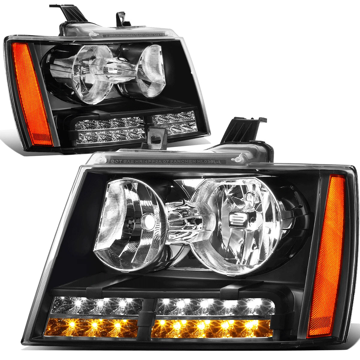 LED DRL Turn Signal Headlight Lamps for Tahoe Suburban (2007–2014)