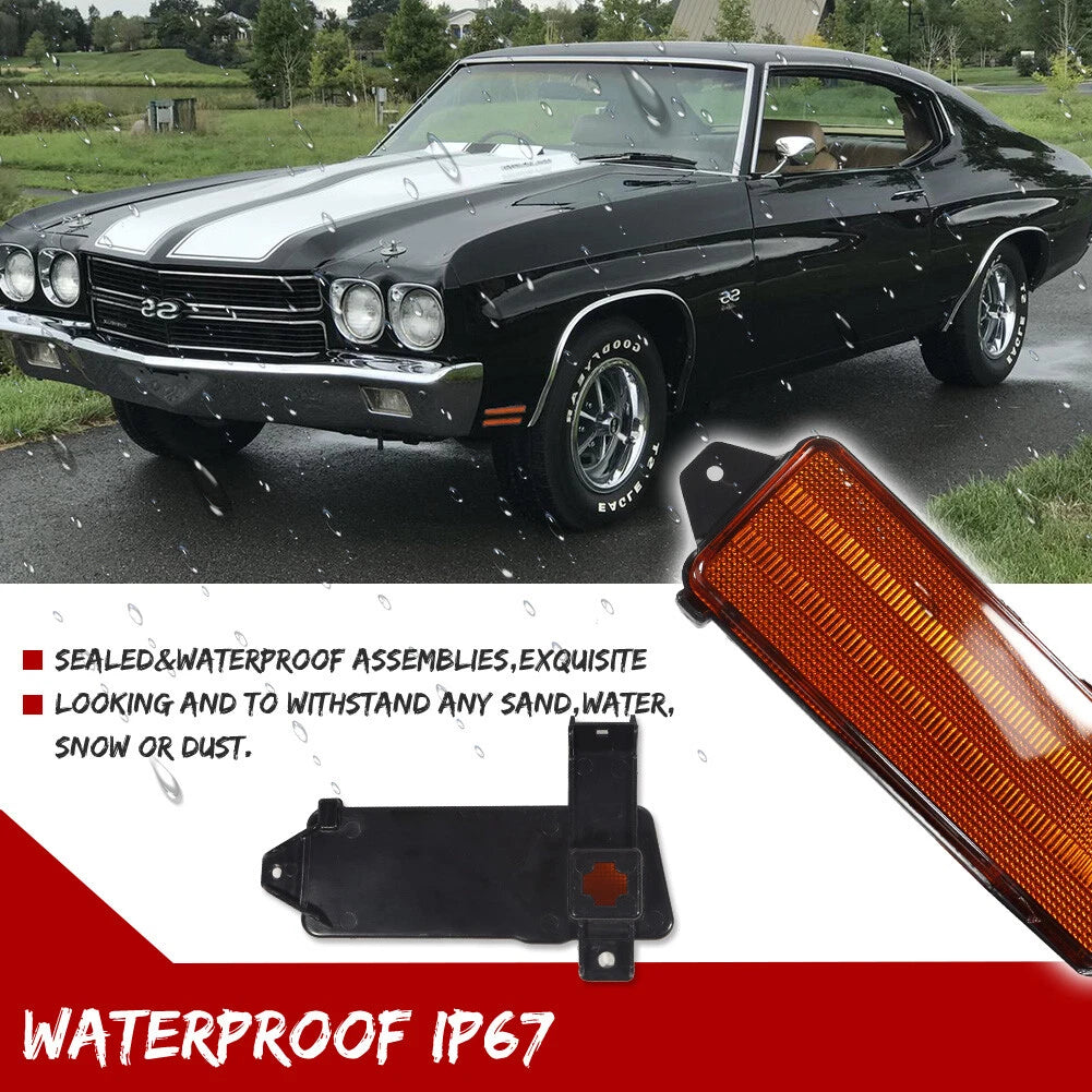 Amber Lens Side Marker Light Housing for Chevy Chevelle (1970)