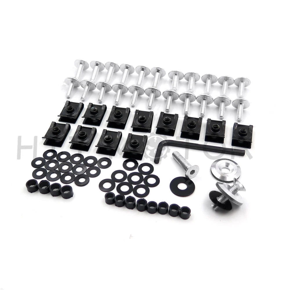 Flat Motor Fairing Bolt Screw Kit for Kawasaki Ninja ZX9R ZX6 ZX6R (1998–2003)
