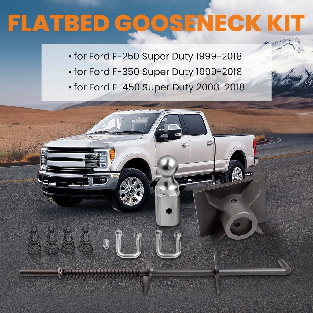 Gooseneck Trailer Hitch & 2-5/16" Ball for Universal Flatbed (30,000 lbs)