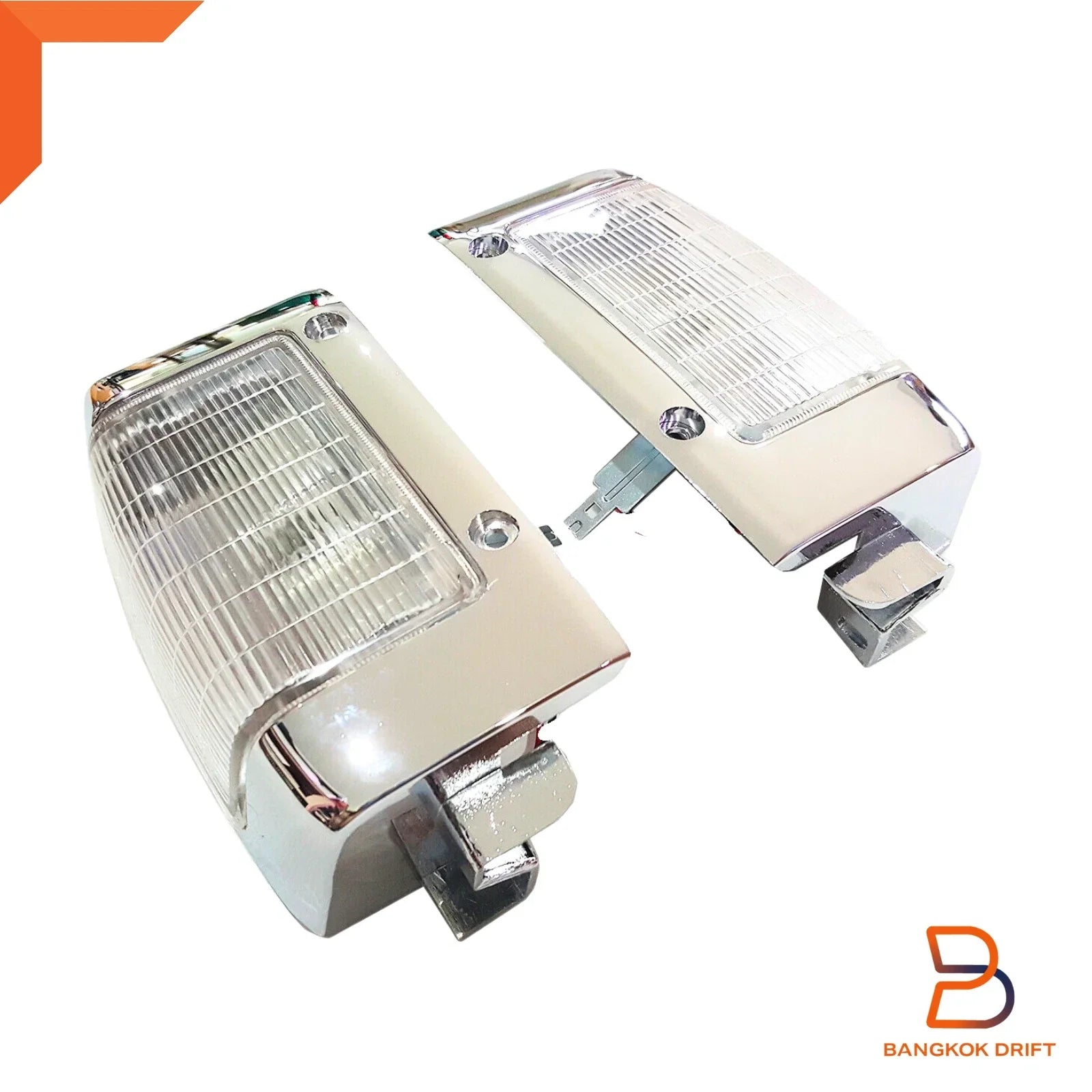 Chrome Side Turn Signal Corner Lamp Light for Nissan Navara D21 (1990-1997)