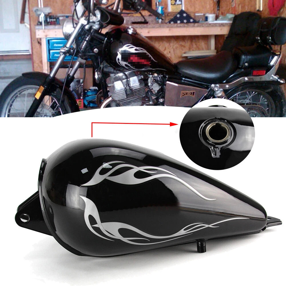 3.4 Gallon Black Fuel Gas Tank for Honda CMX250 CA250 Rebel (1985–2018)