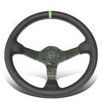 NRG RST-036CF-GN 350mm 3" Depth Carbon Fiber Racing Steering Wheel for Universal