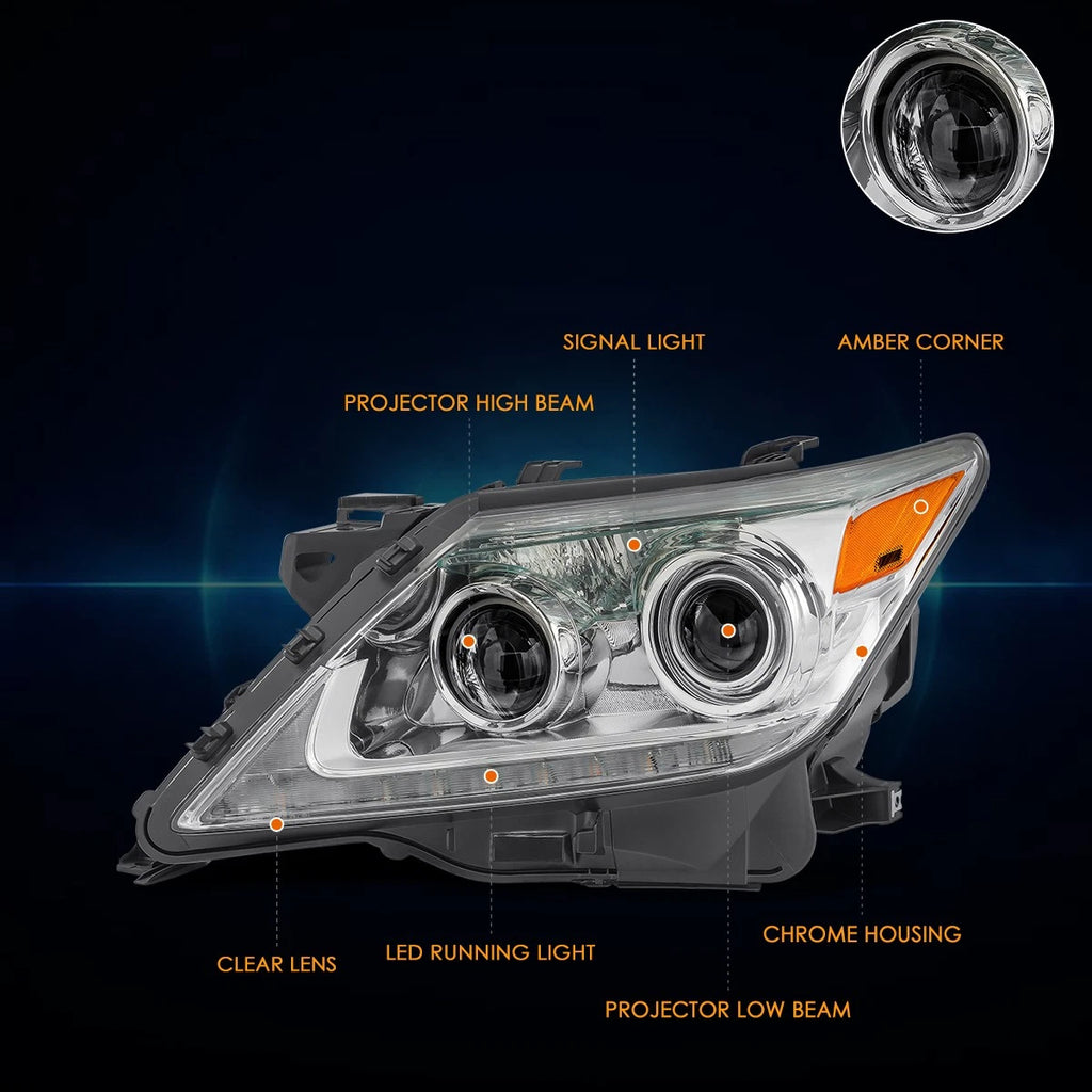 Left Side HID Projector Headlight Chrome for Lexus LX570 (2013–2015)