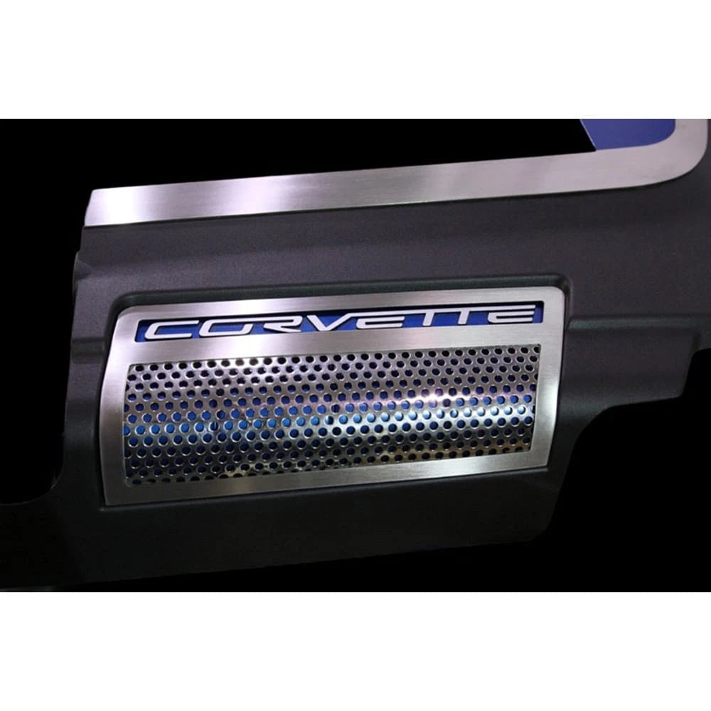 Perforated Stainless Engine Shroud Side Inserts for 2009–2013 Corvette ZR1
