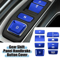 9pcs Gear Shift Panel Switch Button Cover Trim for Honda Accord (2018–2022) Blue