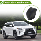Lexus NX250 Gear Shift Knob Cover 2 x Black Blue Faux Leather (2022-2023)
