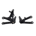 Black Front Driver Footrest Bracket Set for Honda CBR600RR (2007-2024)