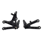 Black Front Driver Footrest Bracket Set for Honda CBR600RR (2007-2024)