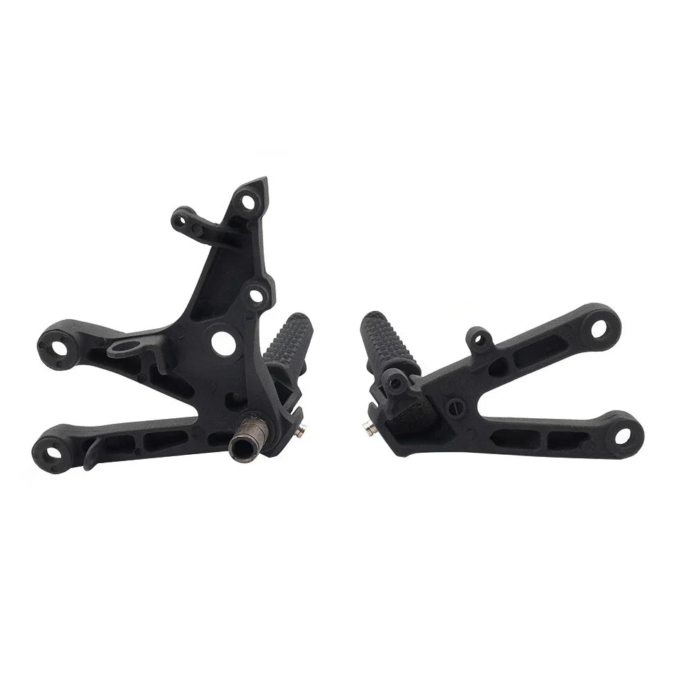 Black Front Driver Footrest Bracket Set for Honda CBR600RR (2007-2024)