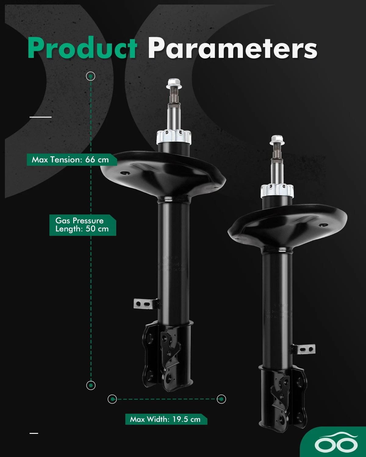 Front Pair Shocks Struts for Toyota RAV4 1996–2000 (2.0L I4)