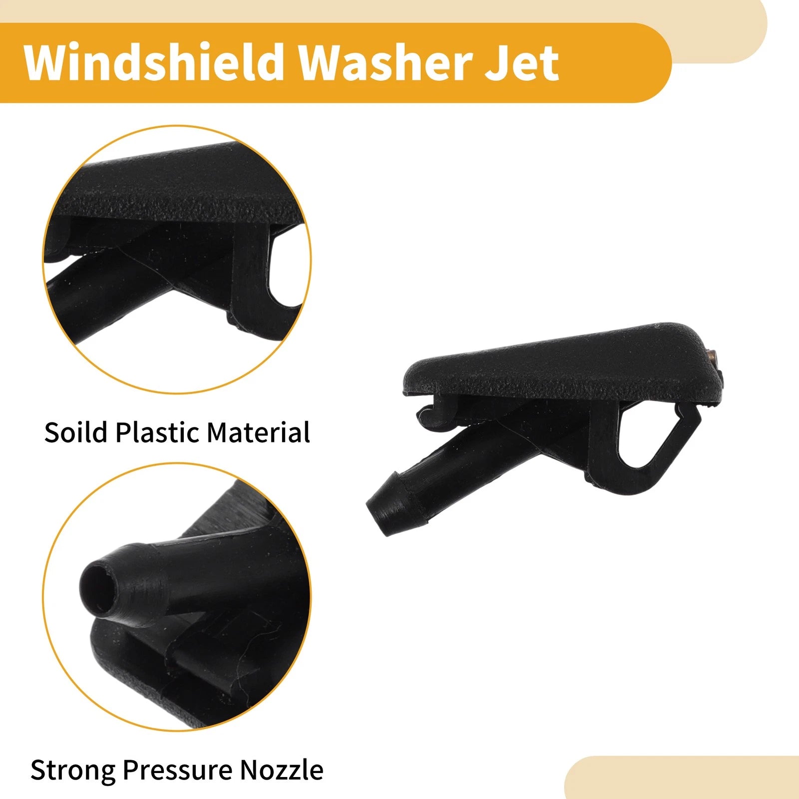 2X Front Windshield Washer Nozzle for Audi 90 (1995) No. 893955985/8D0955987