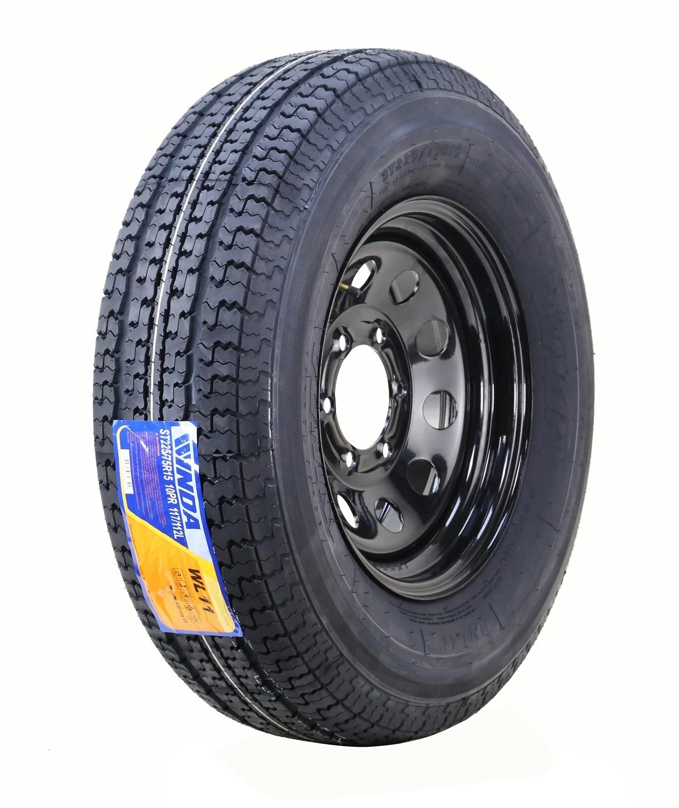 Winda Trailer Tire Rim Assembly ST225/75R15 10-Ply E 117L 6 Lug for Trailer