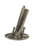 6" Cleat with Rod Holder for Various Boats (15 Degree, Stainless Steel)