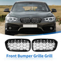 Pair Front Upper Bumper Grille for BMW 1 Series (2004–2013) - Chrome